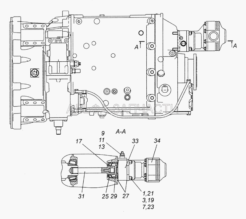 6520-4202005-20 Установка коробки отбора мощности  